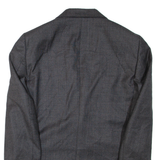 Mens Blazer Jacket Grey Wool XL