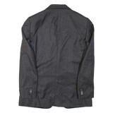 Mens Blazer Jacket Grey Wool XL