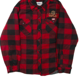 CANADA Mens Jacket Red Hooded Check S