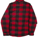 CANADA Mens Jacket Red Hooded Check S