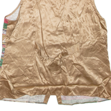 YESSICA Womens Waistcoat Brown Crazy Pattern L