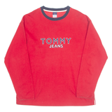 TOMMY JEANS Mens Sweatshirt Red USA L