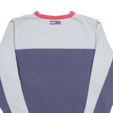 TOMMY JEANS Mens Sweatshirt Blue V-Neck 90s M
