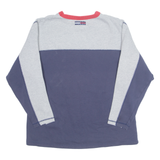 TOMMY JEANS Mens Sweatshirt Blue V-Neck 90s M
