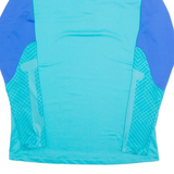 NIKE DRI FIT Slim Fit FC Barcelona Mens Sweatshirt Blue 1/4 Zip L