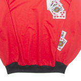 Playing Cards Casino Mens Sweatshirt Red 90s M