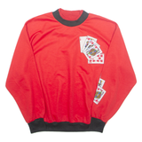 Playing Cards Casino Mens Sweatshirt Red 90s M