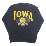 IOWA HAWKEYES AMERICAN FOOTBALL Womens Sweatshirt Blue 90s USA L