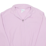CHAMPION REVERSE WEAVE Womens Sweatshirt Pink 1/4 Zip S