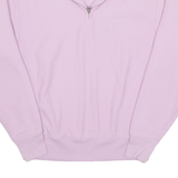 CHAMPION REVERSE WEAVE Womens Sweatshirt Pink 1/4 Zip S