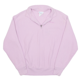 CHAMPION REVERSE WEAVE Womens Sweatshirt Pink 1/4 Zip S