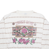 DESERT ROSE Womens Sweatshirt Cream 90s L