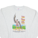 JERZEES Native Mountainside Theatre Cherokee NC Mens Sweatshirt Grey USA L