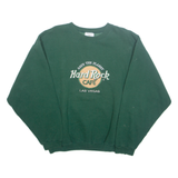 HARD ROCK CAFE Save The Planet Hard Rock Cafe Las Vegas Mens Sweatshirt Green 90s USA M