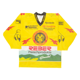 REEBOK Signed Hockey Schlittschuh-club Mens Jersey Yellow USA V-Neck XL