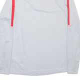 NIKE Paris Training Jersey Mens Jersey Grey Long Sleeve 1/4 Zip M