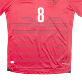 MACRON FSHf Mens Football Shirt T-Shirt Red V-Neck S