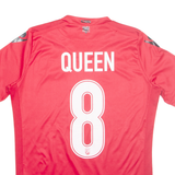 MACRON FSHf Mens Football Shirt T-Shirt Red V-Neck S