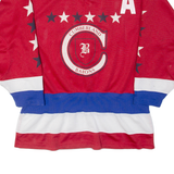 KOBE Cumberland Barons Mens Jersey Red 3/4 Sleeve USA V-Neck L