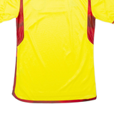 ADIDAS Slim Fit Columbia 2020 Home Mens Football Shirt T-Shirt Yellow V-Neck S