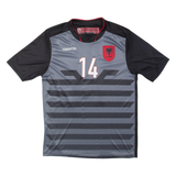 MACRON Albania 2021 Home Mens Football Shirt T-Shirt Black M