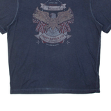 JOHN BANER Mens T-Shirt Blue USA L