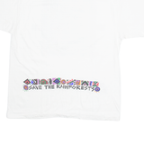 HANES BEEFY-T Save The Rainforest Mens T-Shirt White XL