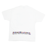 HANES BEEFY-T Save The Rainforest Mens T-Shirt White XL