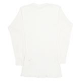 LONG JOHNS Womens T-Shirt White Long Sleeve XL