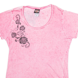 HARLEY DAVIDSON Flowers Womens T-Shirt Pink XL