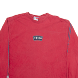TOMMY JEANS Mens T-Shirt Red Long Sleeve L