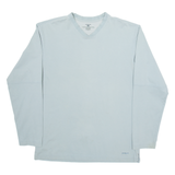 PATAGONIA Mens T-Shirt Grey Long Sleeve V-Neck M