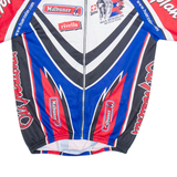 MICHEL JORDI Cycling Full Zip Mens Jersey Blue M