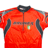 BRUNEX Cycling Italia Mens Jersey Red 1/2 Zip 2XL