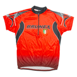 BRUNEX Cycling Italia Mens Jersey Red 1/2 Zip 2XL