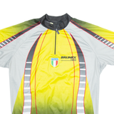 BRUNEX Cycling Italia Mens Jersey Yellow 1/4 Zip 2XL