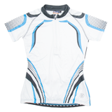 CRIVIT Cycling Womens Jersey White 1/4 Zip S