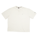 HARLEY DAVIDSON Mens T-Shirt Cream Button Neck 3XL