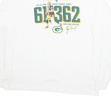 REEBOK NFL All Time Career Yardage Leader 61362 Yards To Count Green Bay Packers Mens T-Shirt White USA L