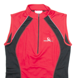 MOVE'N RIDE Cycling Mens Jersey Red Sleeveless 1/2 Zip S