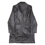 LAKELAND Womens Trench Coat Black Leather M