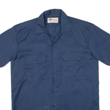 DICKIES Mens Worker Shirt Blue M