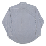 TOMMY HILFIGER Mens Shirt Blue Striped Long Sleeve L