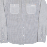 ARMANI JEANS Mens Shirt Grey Check Long Sleeve L