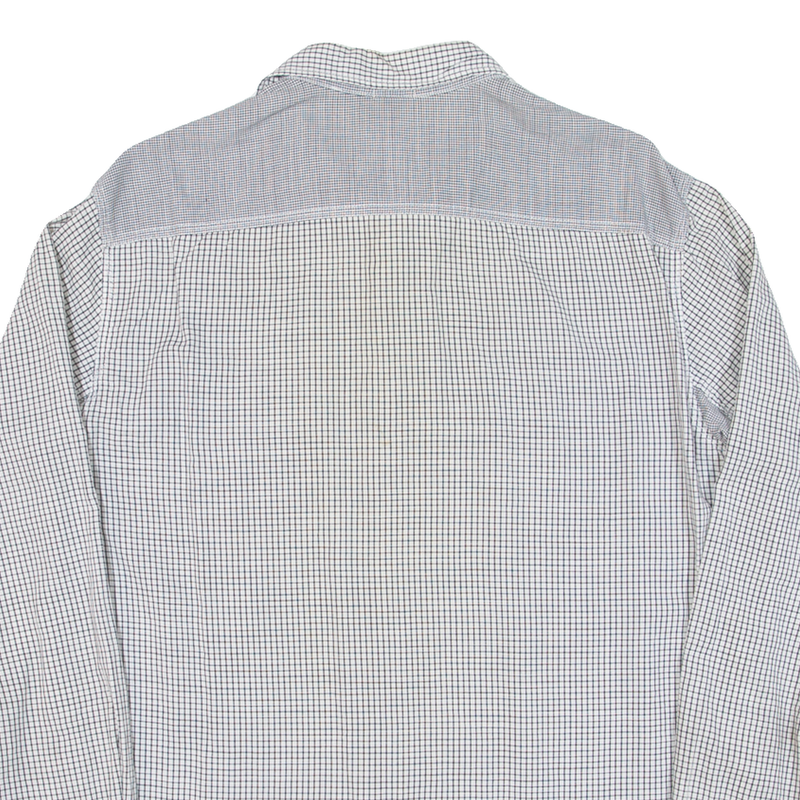 ARMANI JEANS Mens Shirt Grey Check Long Sleeve L