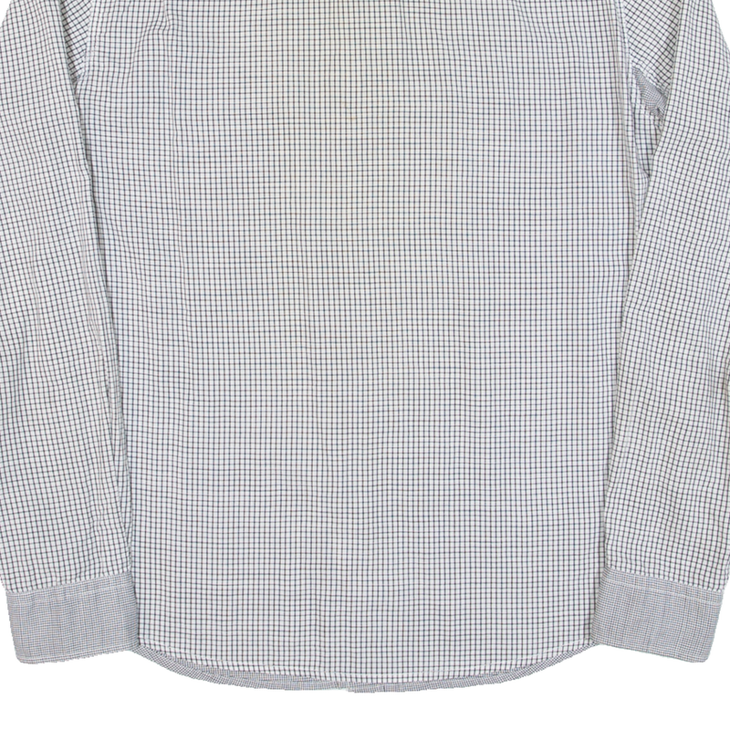 ARMANI JEANS Mens Shirt Grey Check Long Sleeve L