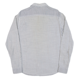 ARMANI JEANS Mens Shirt Grey Check Long Sleeve L