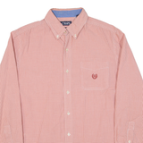 CHAPS Mens Shirt Red Check Long Sleeve M