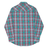 WRANGLER Mens Shirt Blue Check Long Sleeve M