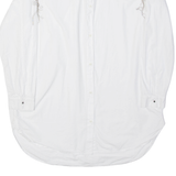 REPLAY Silver Tassel Womens Flannel Shirt White Long Sleeve M
